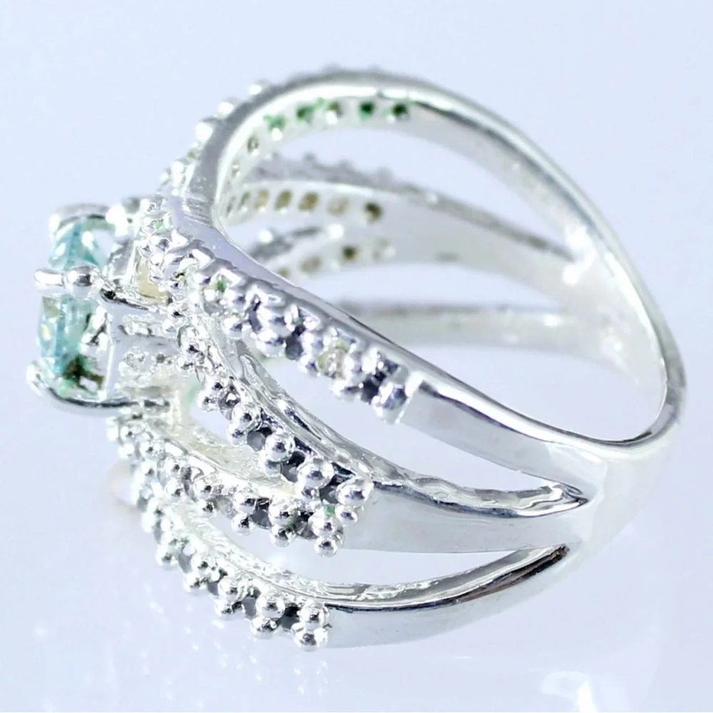 CERTIFIED AGI GENUINE NATURAL MINED 1.16CT Green Diamond Engagement Ring - Picture 3 of 8